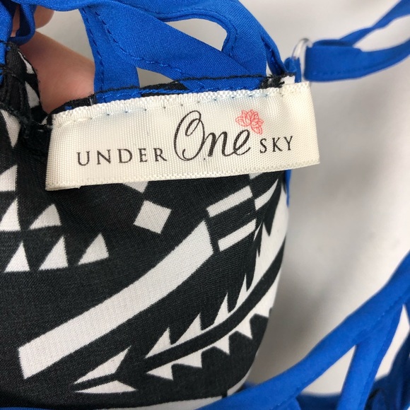 Aztec Print Black Dress with Cage detail - Picture 5 of 6